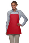 Red No Pocket Promotional Bib Apron 22"L x 18"W Item#350-215NP