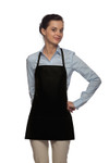 Black Two Pocket Promotional Bib Style Apron 22"L x 18"W Item#350-215 Black Two Pocket Promotional Bib Style Apron 22"L x 18"W Item#350-215