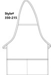 Hunter Green Two Pocket Promotional Bib Style Apron 22"L x 18"W Item#350-215