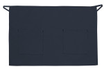 Navy Blue Half Bistro Server Apron With Two Patch Pockets 19"L x 28"W Item #350-115