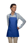 Royal Blue Two Pocket Promotional Style Bib Apron 22"L x 18"W Item#350-215