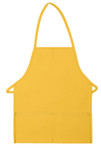 Yellow Two Pocket Promotional Style Bib Apron 22"L x 18"W Item#350-215