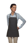 Charcoal Gray Two Pocket Promotional Style Bib Apron 22"L x 18"W Item#350-215
