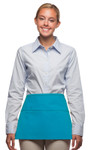 Turquoise Blue Three Pocket Restaurant Server Waist Apron With Adjustable Webbing Belt Available In Two Great Sizes Item#350-104 Turquoise Blue Three Pocket Restaurant Server Waist Apron With Adjustable Webbing Belt Available In Two Great Sizes Item#350-104