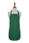 Kelly Green Two Pocket Kids Bib Apron With Breakaway Adjustable Neck Strap and Two Pockets Available in Two Great Sizes Item#350-252