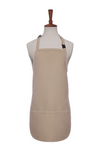 Khaki Two Pocket Kids Bib Apron With Breakaway Adjustable Neck Strap and Two Pockets Available in Two Great Sizes Item#350-252