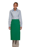 Kelly Green Full Length Bistro Server Apron With Pencil Divide 32"L x 28"W Item #350-120 Made in the USA