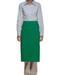 Kelly Green Full Length Bistro Server Apron With Pencil Divide 32"L x 28"W Item #350-120 Made in the USA