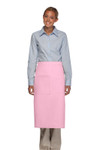 Light Pink One Pocket Full Length Bistro Server Apron With Pencil Divide 32"L x 28" W Item #350-120 Made in the USA