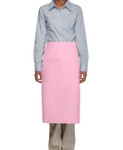 Light Pink One Pocket Full Length Bistro Server Apron With Pencil Divide 32"L x 28" W Item #350-120 Made in the USA