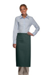 Hunter Green Full Length European Style Bistro Apron With One Elegant Inset Pocket 32"L x 28"W Item #350-120-I