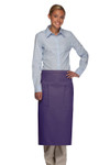 Purple Full Length Bistro Server Apron With Two Patch Pockets 32"L x 28"W Item#350-122