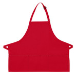 Red Server Quality Bib Apron with Three Pockets And Adjustable Neck Strap Available in Standard And X-Large Sizes Item#350-200 Best Seller Red Server Quality Bib Apron with Three Pockets And Adjustable Neck Strap Available in Standard And X-Large Sizes Item#350-200 Best Seller