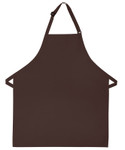 Brown No Pocket Unisex Styling Restaurant Quality Bib Apron with Adjustable Neck  28"L x 24"W Item # 350-210 - Best Seller! Made in the USA
