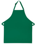 Kelly Green No Pocket Unisex Styling Restaurant Quality Bib Apron with Adjustable Neck 28"L x 24"W Item # 350-210 - Best Seller! Made in the USA