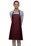 Maroon No Pocket Unisex Styling Restaurant Quality Bib Apron with Adjustable Neck 28"L x 24"W Item # 350-210 - Best Seller! Made in the USA Maroon No Pocket Unisex Styling Restaurant Quality Bib Apron with Adjustable Neck 28"L x 24"W Item # 350-210 - Best Seller! Made in the USA