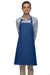 Royal Blue No Pocket Unisex Styling Restaurant Quality Bib Apron with Adjustable Neck 28"L x 24"W Item # 350-210 - Best Seller! Made in the USA