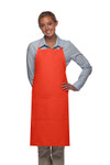 Orange Two Pocket Adjustable Neck Butcher Apron 34"L x 24"W Item #350-220 Made in the USA