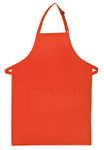 Orange Two Pocket Adjustable Neck Butcher Apron 34"L x 24"W Item #350-220 Made in the USA