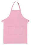 Pink Two Pocket Adjustable Neck Butcher Apron 34"L x 24"W Item #350-220 Made in the USA