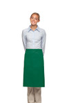 Kelly Green Mid-Length Bistro Apron With Two Pencil Divided Pockets 28"L x 29"W Item #350-124