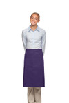 Purple Mid-Length Bistro Apron With Two Pencil Divided Pockets 28"L x 29"W Item #350-124