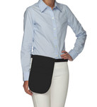 Black Three Pocket Restaurant Server Money Pouch Apron Without Belt 12"L x 7"W Item#350-150 Made in the USA