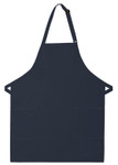 Navy Blue Two Patch Pocket Adjustable Neck Mid-Length Bib Apron 30"L x 24"W Item #350-230 Navy Blue Two Patch Pocket Adjustable Neck Mid-Length Bib Apron 30"L x 24"W Item #350-230