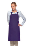 Purple Two Patch Pocket Adjustable Neck Mid-Length Bib Apron 30"L x 24"W Item #350-230