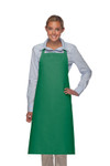 Kelly Green No Pocket Adjustable Neck XLarge Bib Apron 36"L x 30"W Item #350-240