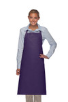 Purple No Pocket Adjustable Neck X-Large Bib Style Apron 36"L x 30"W Item #350-240