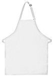 White No Pocket Adjustable Neck X-Large Bib Style Apron 36"L x 30"W Item #350-240