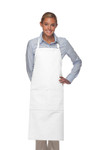 White Two Pocket Adjustable Neck Xlarge Butcher Style Apron 36"L x 30"W Item #350-242