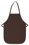 Brown Two Pocket Bib Apron Available in Two Great Kids Sizes Item#350-250 Made In The USA