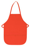 Orange Two Pocket Bib Apron Available in Two Great Kids Sizes Item#350-250 Made In The USA