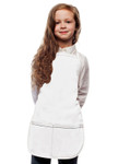 White Two Pocket Bib Apron Available in Two Great Kids Sizes Item#350-250 Made In The USA