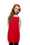 Red-No Pocket- Kids Size Bib Apron-Available in Two Great Sizes Item # 350-250NP