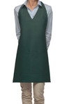 Hunter Green Two Pocket Adjustable V-Neck Bib Style Apron 32"L x 28"W Item#350-300