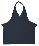 Navy Blue Two Pocket Adjustable V-Neck Bib Style Apron 32"L x 28"W Item#350-300