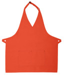 Orange Two Pocket Adjustable V-Neck Restaurant Server Bib Apron 32"L x 28"W Item#350-300 Orange Two Pocket Adjustable V-Neck Restaurant Server Bib Apron 32"L x 28"W Item#350-300