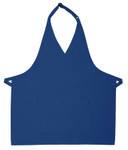 Royal Blue Two Pocket Adjustable V-Neck Bib Style Apron 32"L x 28"W Item#350-300