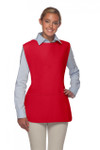 Red Best Selling Two Pocket Cobbler Smock Apron Available in Four Great Unisex Sizes Item#350-400 Made in the USA