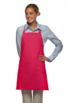 Hot Pink Server Quality Bib Apron with Three Pockets and Adjustable Neck Strap Available in Standard and X-Large Sizes Item#350-200 Best Seller