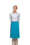 Turquoise Mid-Length Bistro Apron With Two Pencil Divided Pockets 28"L x 29"W Item #350-124