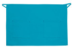 Turquoise Blue Half Bistro Server Apron With Two Patch Pockets 19"L x 28"W Item #350-115