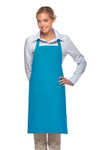 Turquoise Two Patch Pocket Adjustable Neck Mid-Length Bib Apron 30"L x 24"W Item #350-230