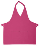 Hot Pink Two Pocket Adjustable V-Neck Bib Style Server Apron 32"L x 28"W Item#350-300 Hot Pink Two Pocket Adjustable V-Neck Bib Style Server Apron 32"L x 28"W Item#350-300