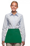Kelly Green Three Pocket Restaurant Server Waist Apron Available In Standard And Extra Large Sizes Item#350-100 Kelly Green Three Pocket Restaurant Server Waist Apron Available In Standard And Extra Large Sizes Item#350-100