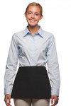 Black Three Pocket Restaurant Server Waist Apron Available In Standard And Extra Large Sizes Item#350-100 Black Three Pocket Restaurant Server Waist Apron Available In Standard And Extra Large Sizes Item#350-100