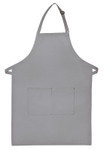 Silver Gray Two Pocket Adjustable Neck Butcher Style Apron 34"L x 24"W Item #350-220 Made in the USA